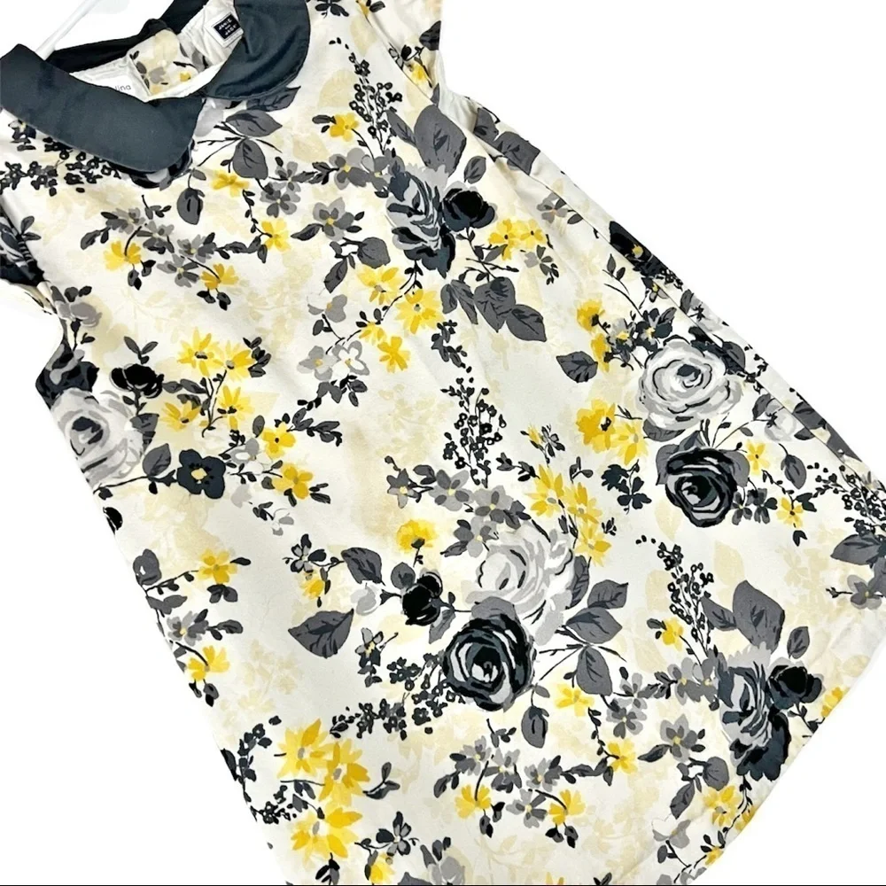 Janie & Jack Yellow and‎ Grey Floral Dress